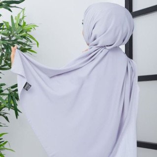 Voile avec Bonnet Intégré - Gris - Hijab Soie de Médine - Sedef