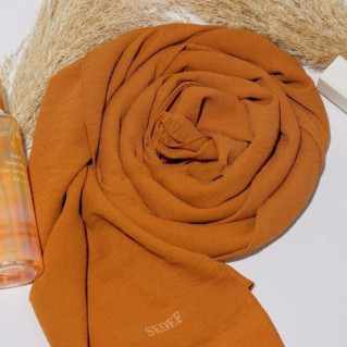 Hijab ou Voile - Matière Jazz - Brique - Châle Sedef