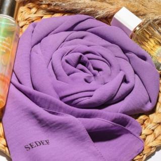 Hijab ou Voile - Matière Jazz - Violet - Châle Sedef