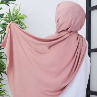 Voile Soie de Médine - Rose Azalée - Hijab, Foulard, Châle pour Femme - Sedef