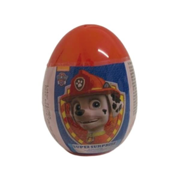 Oeuf Surprise Pat Patrouille - Figurine 2D - Rouge -Halal - 10 gr
