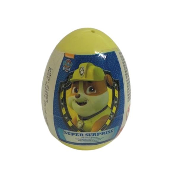 Oeuf Surprise Pat Patrouille - Figurine 2D - Jaune -Halal - 10 gr