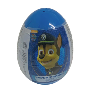 Oeuf Surprise Pat Patrouille - Figurine 2D - Bleu -Halal - 10 gr