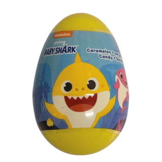 Oeuf Surprise Baby Shark - Figurine 2D - Jaune -Halal - 10 gr