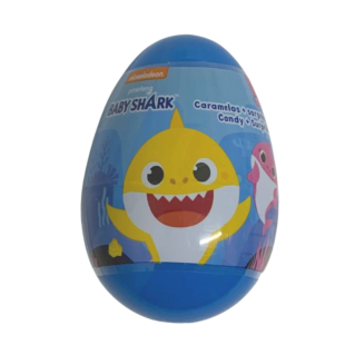 Oeuf Surprise Baby Shark - Figurine 2D - Bleu -Halal - 10 gr
