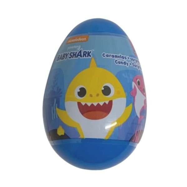 Oeuf Surprise Baby Shark - Figurine 2D - Bleu -Halal - 10 gr