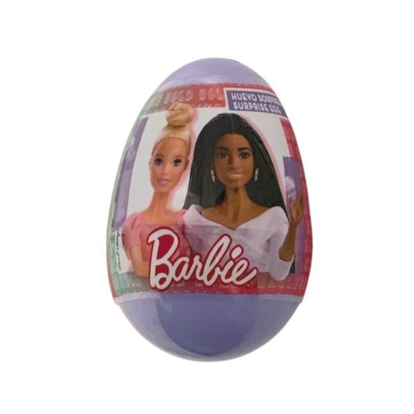 Oeuf Surprise Barbie - Figurine 2D - Violet -Halal - 10 gr