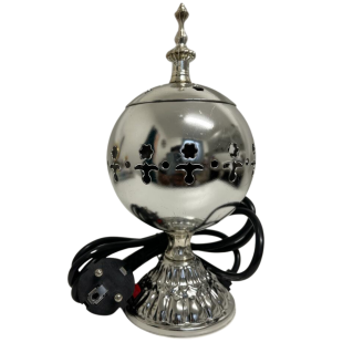Bruleur Sphère Electrique Bakhour - Argenté - Encens - Modèle WF-014
