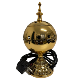 Bruleur Sphère Electrique Bakhour - Doré - Encens - Modèle WF-014