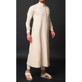 Qamis Long Gamme Premium - Beige - Qaba'il : Sultan