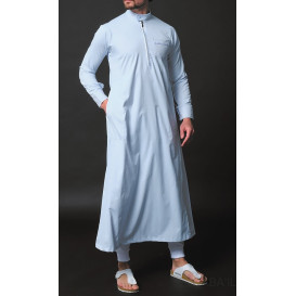 Qamis Long Gamme Premium - Bleu Clair- Qaba'il : Amir