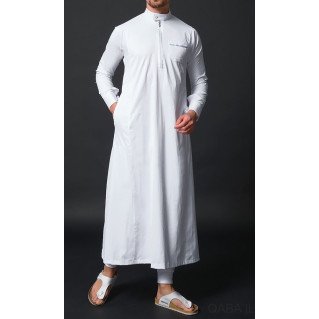 Qamis Long Gamme Premium - Blanc - Qaba'il : Amir