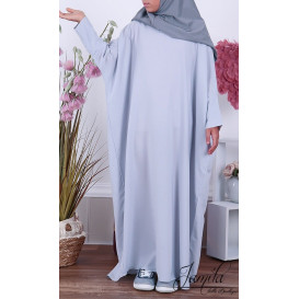 Abaya Papillon Fille Microfibre Enfant - Bleu Pastel - Jamila