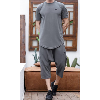 Sarouel Cargo et T-shirt Sniper Manche Courte Anthracite, Ensemble Qaba'il : IGO