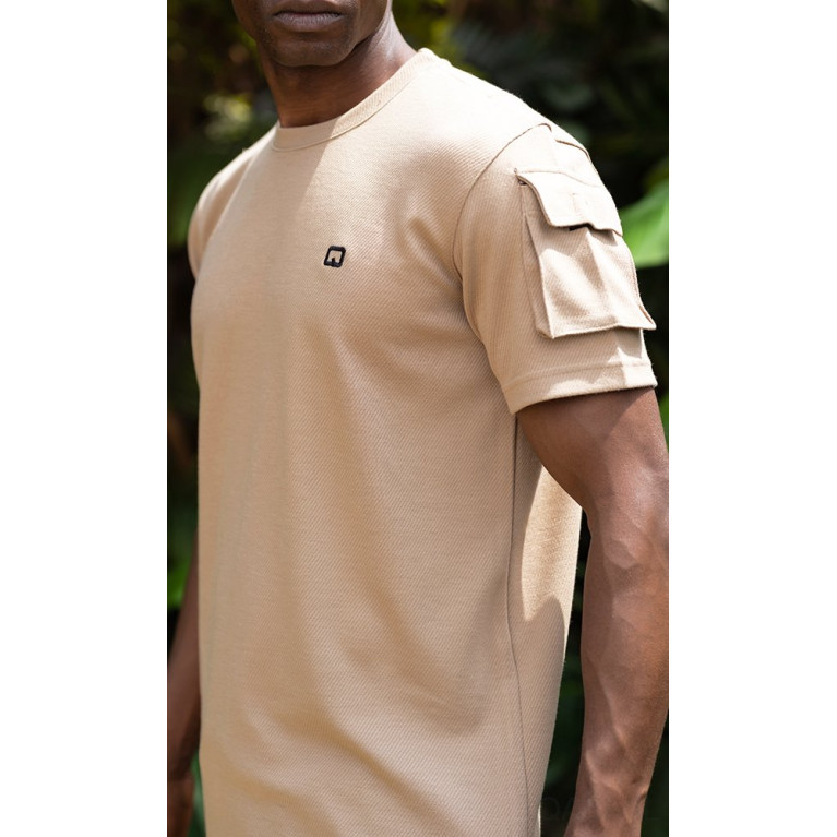 Sarouel Cargo et T-shirt Sniper Manche Courte Camel, Ensemble Qaba'il : IGO