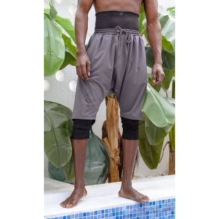 Le SwimShort Cycliste Anthracite - Short de Bain - L'Élégance en Mouvement par Qaba'il 