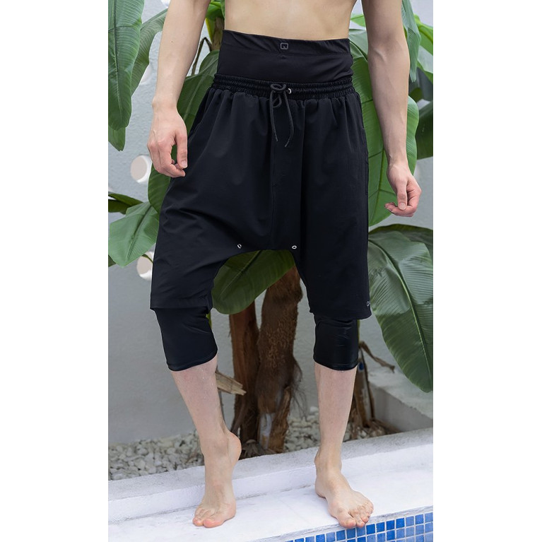 Le SwimShort Cycliste Noir - Short de Bain - L'Élégance en Mouvement par Qaba'il Le SwimShort Cycliste Noir - Short de Bain - L'Élégance en Mouvement par Qaba'il