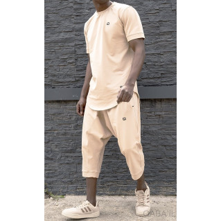 Sarouel et T-shirt Beige, ensemble Qaba'il : Nautik S23