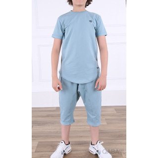 Ensemble Nautik Kid - Blue Clair - Sarouel + T-Shirt de 3 à 16 ans - Qaba'il