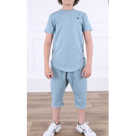 Ensemble Nautik Kid - Blue Clair - Sarouel + T-Shirt de 3 à 16 ans - Qaba'il