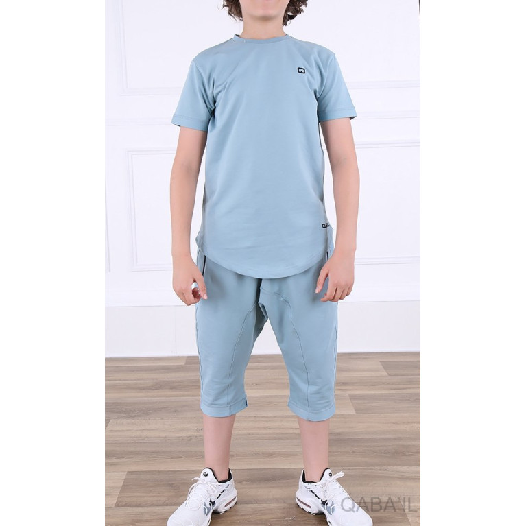 Ensemble Nautik Kid - Blue Clair - Sarouel + T-Shirt de 3 à 16 ans - Qaba'il