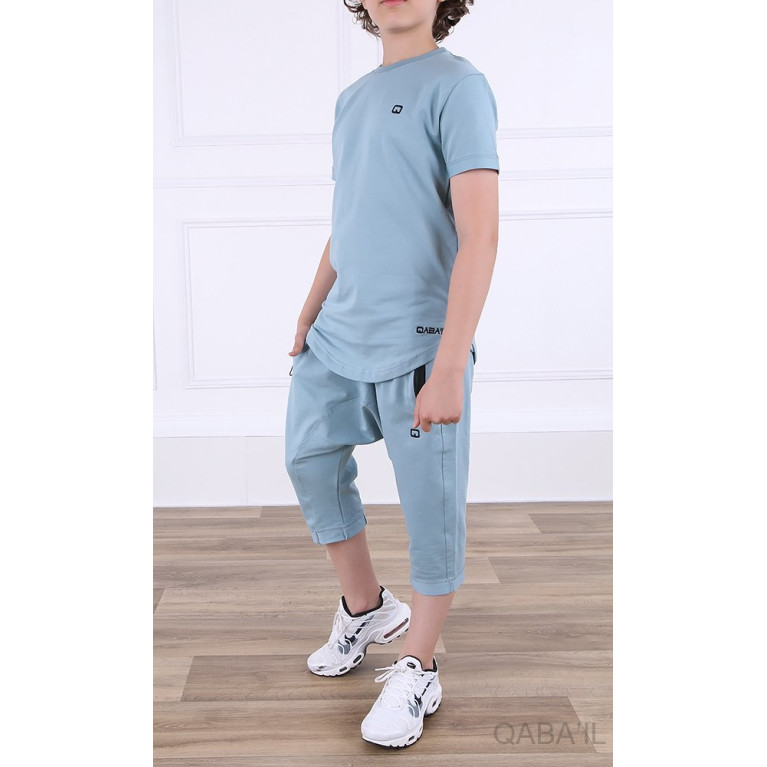 Ensemble Nautik Kid - Blue Clair - Sarouel + T-Shirt de 3 à 16 ans - Qaba'il