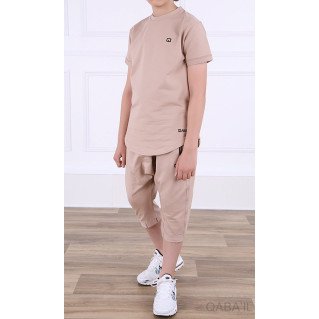 Ensemble Nautik Kid - Beige- Sarouel + T-Shirt de 3 à 16 ans - Qaba'il