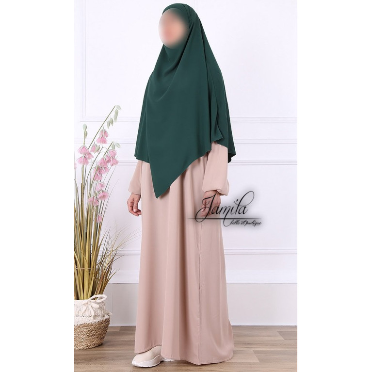  Khimar - Beige - Microfibre Léger - Jamila