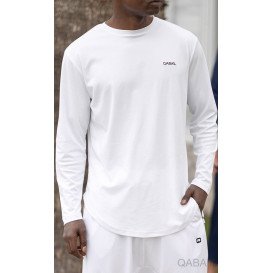 T-shirt Blanc Manches longues Léger Qaba'il S23