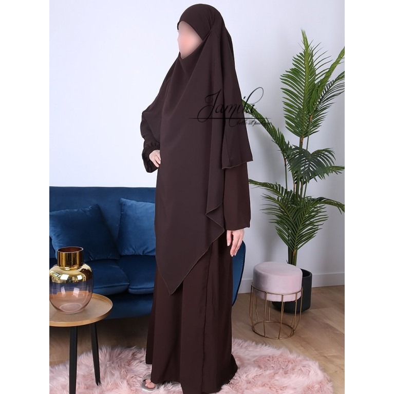  Khimar - Chocolat - Microfibre Royal - Jamila