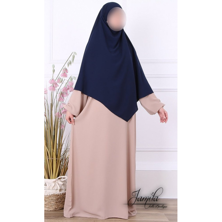  Khimar - Bleu Nuit - Microfibre Royal - Jamila