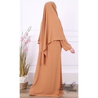  Khimar - Caramel- Microfibre Léger - Jamila