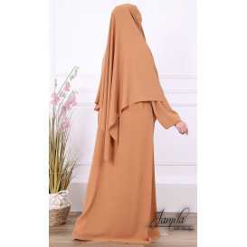  Khimar - Caramel- Microfibre Léger - Jamila