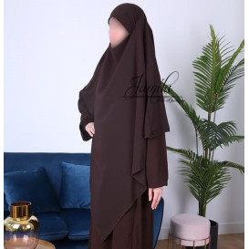  Khimar - Chocolat - Microfibre Royal - Jamila