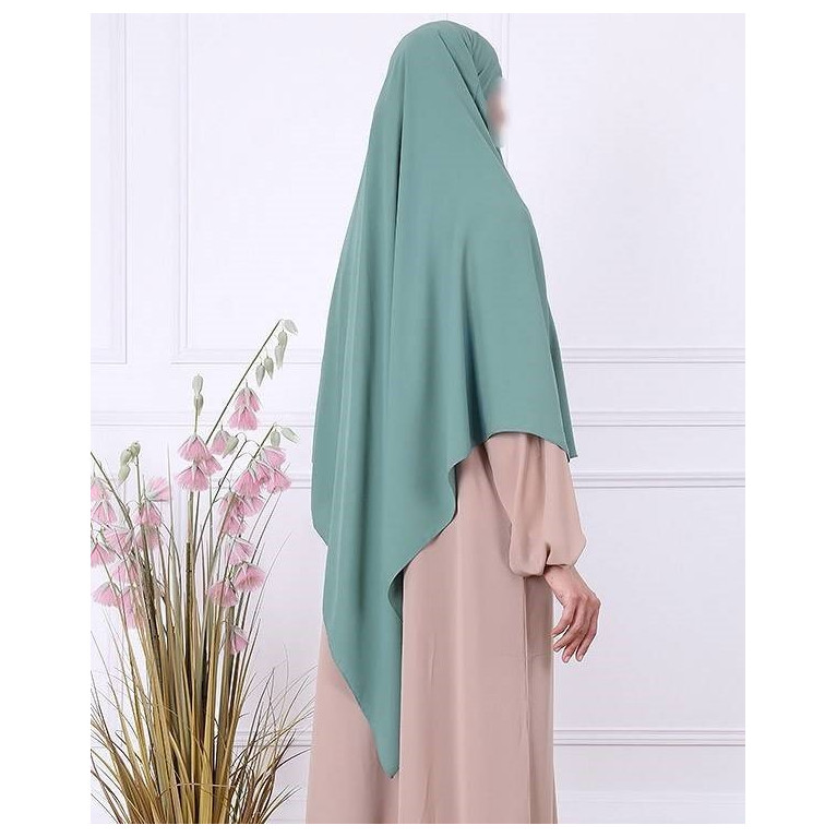 Khimar - Bleu Vert - Microfibre Royal - Jamila - 2569K1R Khimar - Bleu Vert - Microfibre Royal - Jamila - 2569K1R
