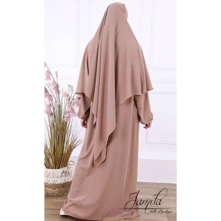  Khimar - Taupe Rosé - Microfibre Royal - Jamila - 2314K1R