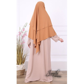 Khimar 2 Voiles - Caramel - Microfibre Royal - Jamila - 2662K2R