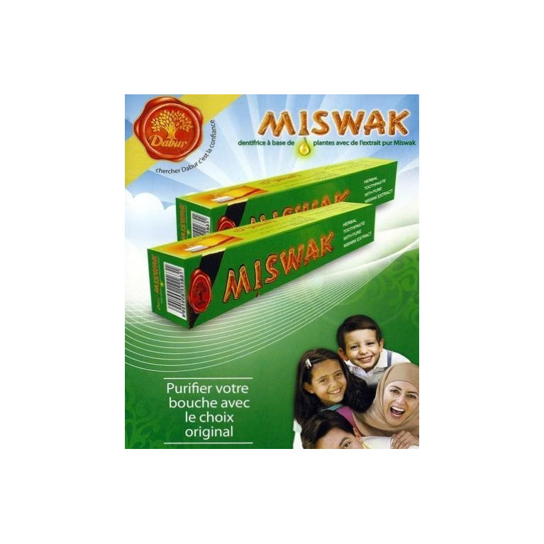 Dentifrice Herbal Miswak - 30gr + 15gr Gratuit - Laboratoire Dabur