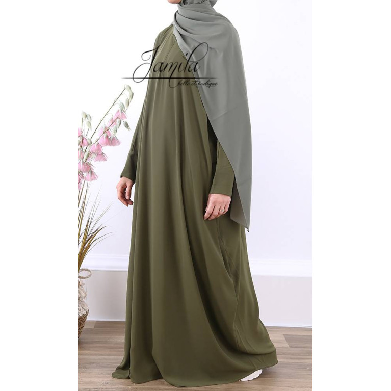 Abaya Papillon - Vert kaki - Rotana - Jamila - 2661APRT