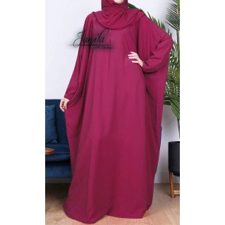 Abaya Papillon - Fushia - Microfibre Léger - Jamila