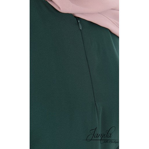 Abaya Papillon - Vert Sapin - Royal - Jamila 