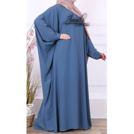 Abaya Papillon -Bleu Jean - Royal - Jamila 