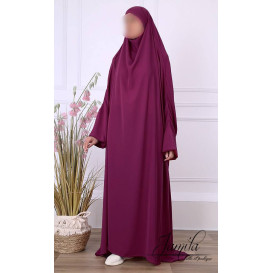 JIlbab 1 Pièce - Fushia foncé - Microfibre Léger - Jamila