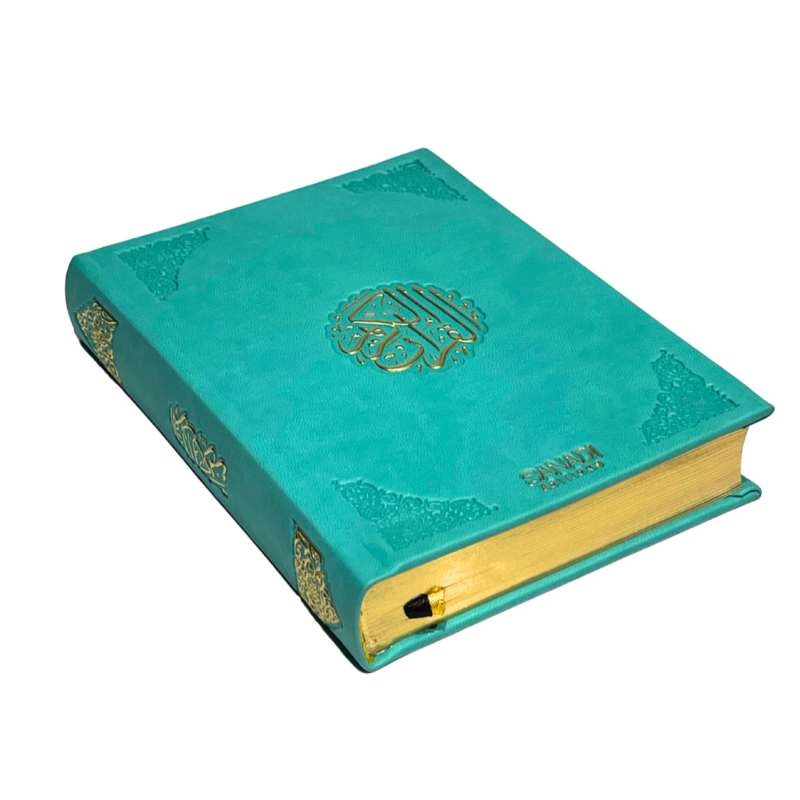 Livre Le Noble Coran de Luxe en Arabe Hafs Turquoise Al Hidayah