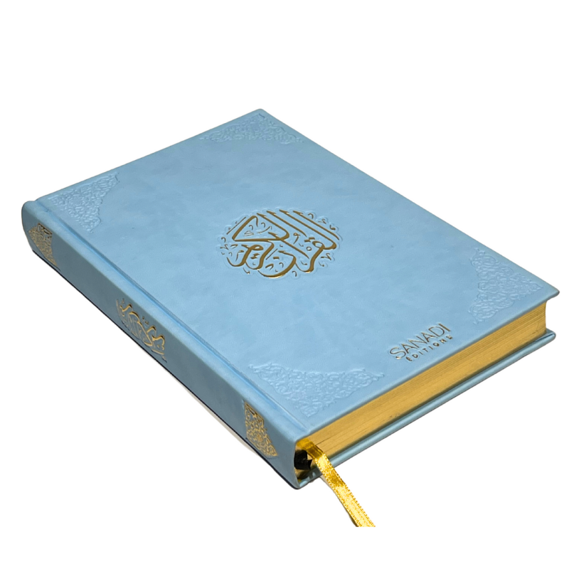 Livre Le Noble Coran de Luxe en Arabe Hafs Bleu Ciel Al Hidayah