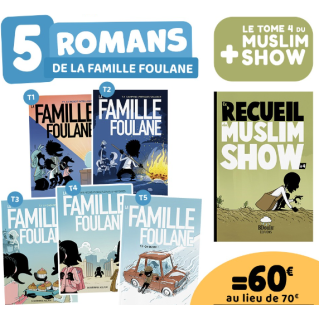 Pack 5 BD Foulane de T1 à T5 + Offert Recueil T4 Muslim Show - Edition Bdouin