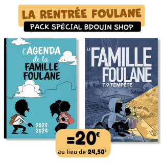 Offre Agenda La Famille Foulane 2023-2024 + Foulane Tome 9 "Tempête" - Edition BDouin 