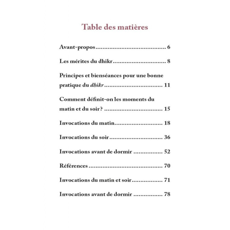 Le Dhikr du Matin et du Soir en Fr / Ar / Ph - Rose - Tiré du Coran et de la Sunna - Sa‘îd al-Qahtânî - Edition Al Hadith