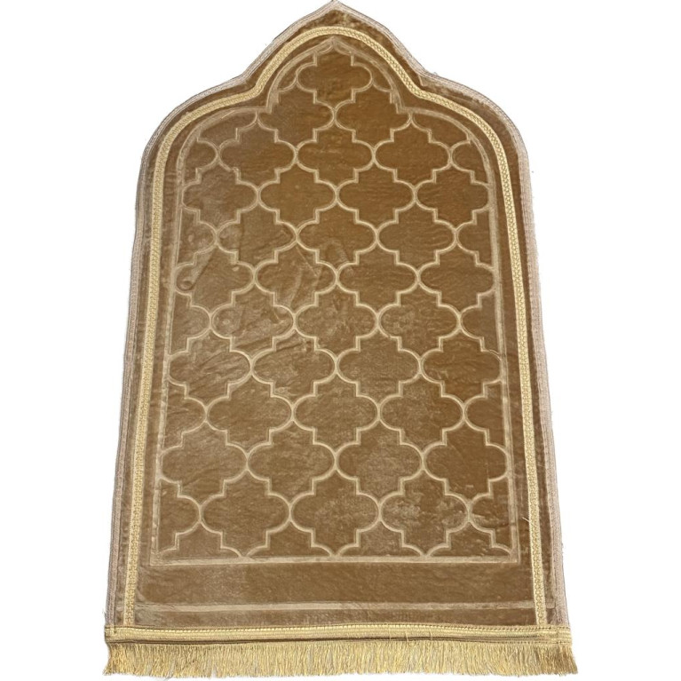 Tapis de Prière Molletonné - Motif Arabesque - Adulte - 70 x115 cm