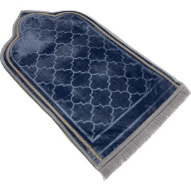 Tapis de Prière Molletonné - Motif Arabesque - Adulte - 70 x115 cm